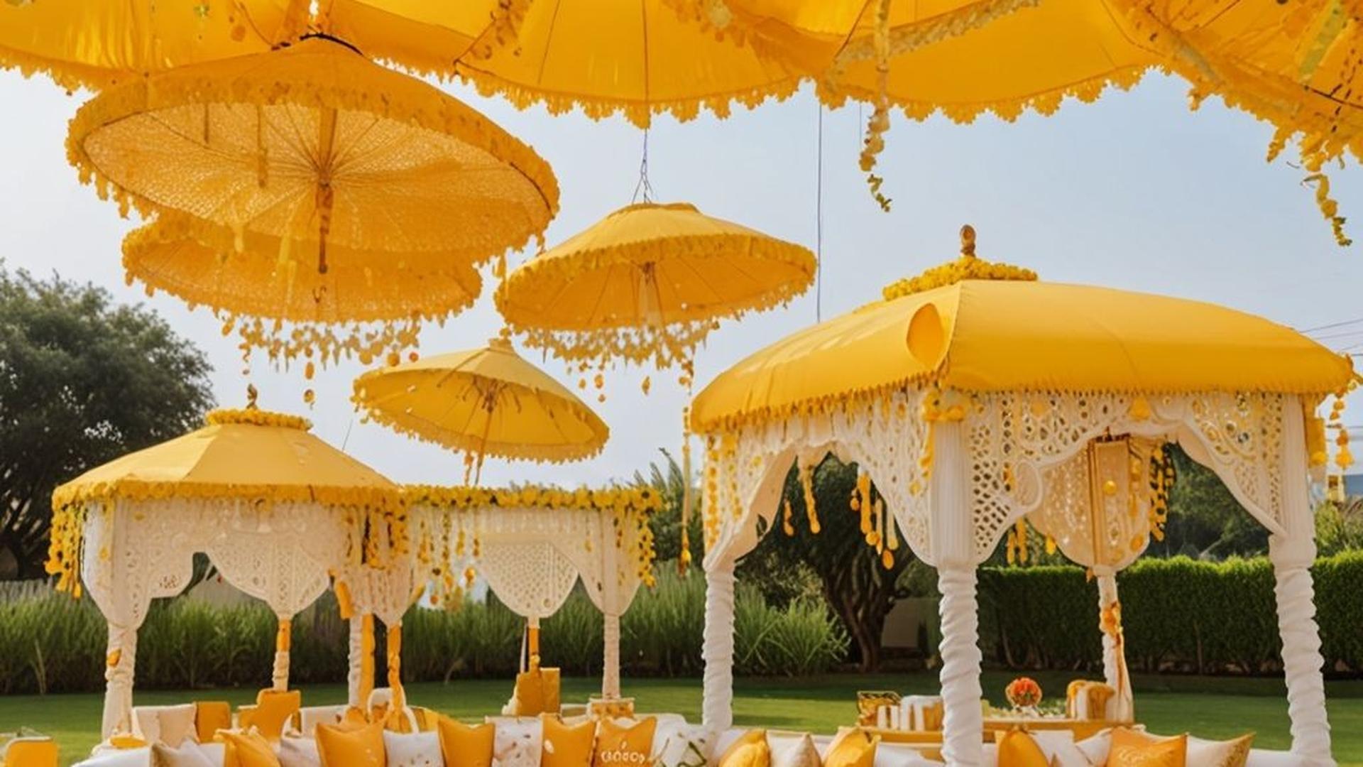 Cérémonie Haldi — ambiance dorée et chaleureuse